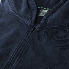 Holy Sheet: BOO! Distressed Zip-Up Hoodie